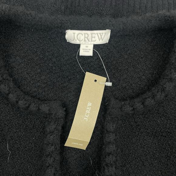 J. Crew Odette Sweater Lady Jacket with Jewel Buttons Black Size M - Picture 11 of 11